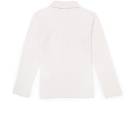 girls Standard Polo Neck Ecru Basic Sweatshirt - Image 2