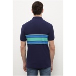 Erkek Slim Lacivert Polo Yaka T-Shirt - Image 4