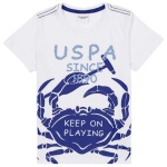 boy's Standard White Crew Neck T-Shirt