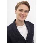 Men's Slim Navy Blue Knitwear Cardigan - Image 2