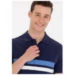 Men's Regular Navy Blue Polo  T-Shirt - Image 5