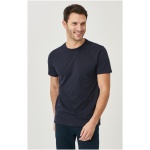 Men’s Slim navy bluw 100% Cotton Slim Fit Narrow Cut Crew Neck T-Shirt