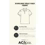 Men’s Slim Shrink-Free Cotton Fabric Slim Fit Narrow Cut Jet Black Non-Roll Polo Collar T-Shirt - Image 5