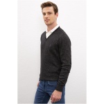 Men's Slim Black Sweater - Image 5