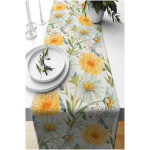Runner Daisy patterned suede woven 140*40 cm