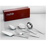 Nehir Sahra Simple 5 Piece Stainless Steel Serving Set