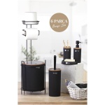 Okyanus Home Private: Black Wood Patterned Mina Mina Research WC Paper And 6 Piece Bathroom Set