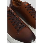 Lufian Tommy Men's Leather Sneaker Shoes Brown - Image 4