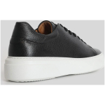 Lufian Men's Leather Sneaker Shoes Black - Image 3
