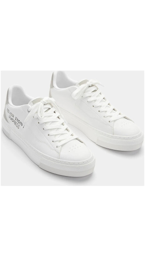 Printed and thick-soled sneakers
