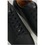 Lufian Men's Leather Sneaker Shoes Black - Image 2