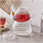 Karaca Lori Borosilicate Mini Glass Teapot