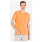 Men’s Regular Orange Basic Crew Neck T-Shirt - Image 2