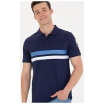 Men's Regular Navy Blue Polo  T-Shirt - Image 3