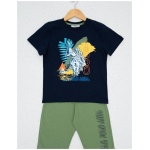 Boy's Navy Blue Pajama Set