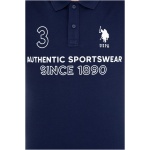 Men's Slim Navy Blue Polo Neck T-Shirt - Image 5