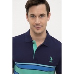 Erkek Slim Lacivert Polo Yaka T-Shirt - Image 5