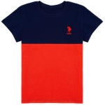 boy's Standard Fit Navy Blue Crew Neck T-Shirt