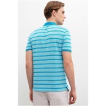 Men's Regular Petrol Polo Neck T-Shirt - Image 3