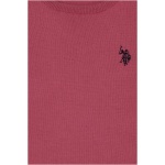 Girl's Pink Basic Crew Neck Sweater - Image 2