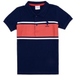 Boy's Standard Navy Blue Polo Neck T-Shirt