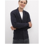 Men's Slim Navy Blue Knitwear Cardigan