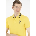 US. Polo Assn. Dark Yellow Men's Polo T-Shirt - Image 3