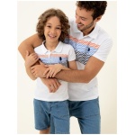 Boy's Standard White Polo Neck T-Shirt