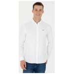 Men's Regular White Long Sleeve Basic Shirt