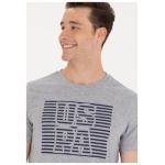 Men's Regular Grey Melange Crew Neck T-Shirt