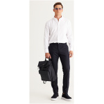 Men’s White Button Collar Easy-Iron Cotton Slim Fit Narrow Cut Oxford Shirt - Image 4