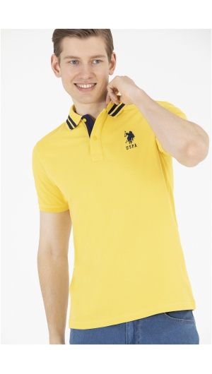 US. Polo Assn. Dark Yellow Men's Polo T-Shirt