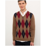 Men's Slim Brown Sweater
