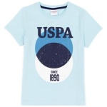boy's Standard Blue Crew Neck T-Shirt