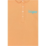 Girl's Standard Orange Basic Polo Neck T-Shirt - Image 2