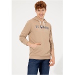 Men's Standard Camel Hooded Sweatshirt