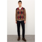 Men's Slim Brown Sweater - Image 4