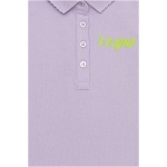 Girl's Standard Lilac Basic Polo Neck T-Shirt - Image 2