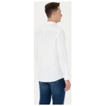 Men's Regular White Long Sleeve Basic Shirt - Image 2