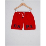 Boy's Standard Red Swim Shorts