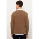 Men's Slim Brown Sweater - Image 3