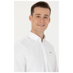 Men's Regular White Long Sleeve Basic Shirt - Image 4