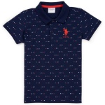 Boy's Standard navy Polo Neck T-Shirt