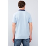 Men's Regular Blue Polo Neck T-Shirt - Image 3