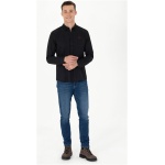 Men's Regular Black Long Sleeve Basic Shirt - Image 2