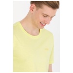 Men's Regular Light Yellow Basic Crew Neck T-Shirt - Image 2