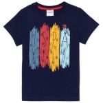 Kids Standard Navy Blue Crew Neck T-Shirt