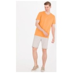 Men’s Regular Orange Basic Crew Neck T-Shirt - Image 4