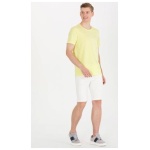 Men's Regular Light Yellow Basic Crew Neck T-Shirt - Image 3