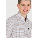 Men's Slim Blue Checkered Shirt - Image 3